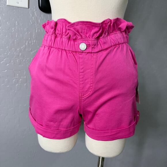 Habitual Girls 7-16 Paperbag Waist Shorts, Pink, 12 - Picture 1 of 5